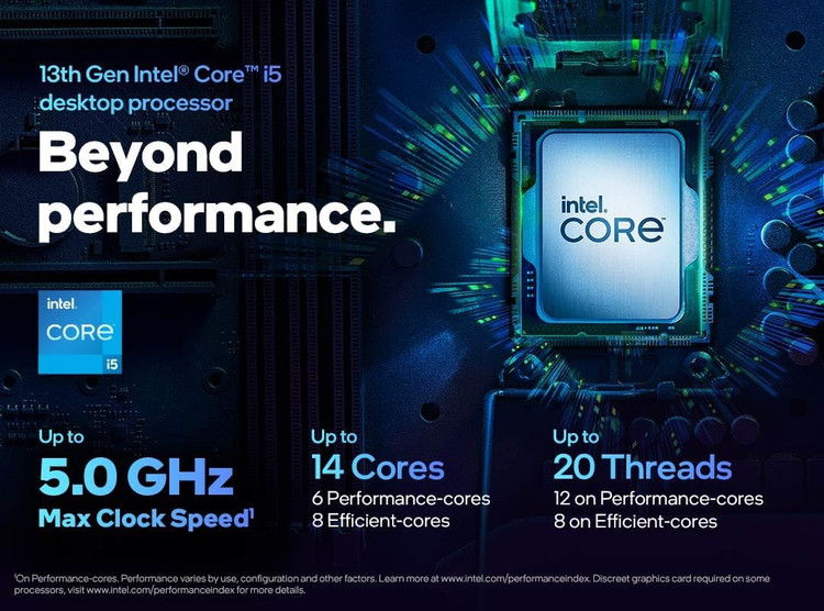 پردازنده اینتل Core i5-13400 (۱۰ هسته / ۱۶ رشته) نسل ۱۳ سوکت LGA 1700
