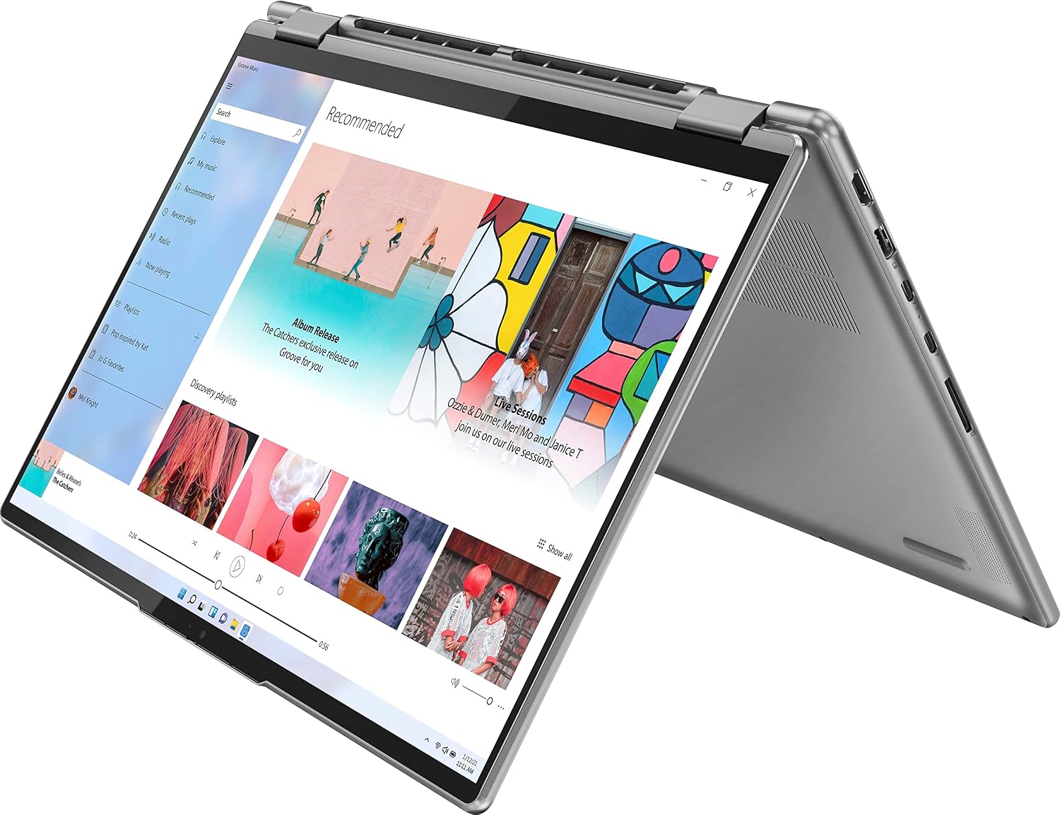 لپ تاپ استوک لنوو مدل yoga 7 82QG پردازنده i7 نسل 12 حافظه 16GB DDR5 4800MHz ظرفیت 1TB SSD صفحه نمایش فول اچ دی 360 درجه لمسی 16.1 اینچ