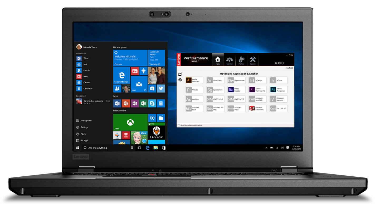 لپ تاپ استوک لنوو Thinkpad P52 پردازنده ه7 نسل 8 حافظه 16G ظرفیت  256G SSD M2 گرافیک  Nvidia Quadro P1000 4Gصفحه نمایش فول اچ دی 15.6 اینچ