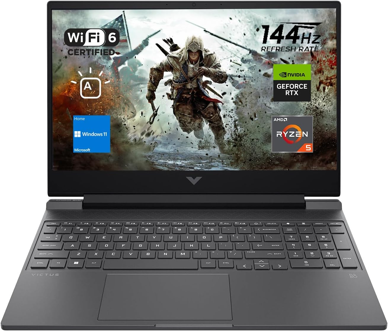 پ تاپ اچ پی ویکتس 15-FB3009AX  پردازنده Ryzen 5-8645HS حافظه 16GB DDR5 ظرفیت 2Tra SSD گرافیک RTX3050 6GB GDDR6 صفحه نمایش فول اچ دی 15.6 اینچ
