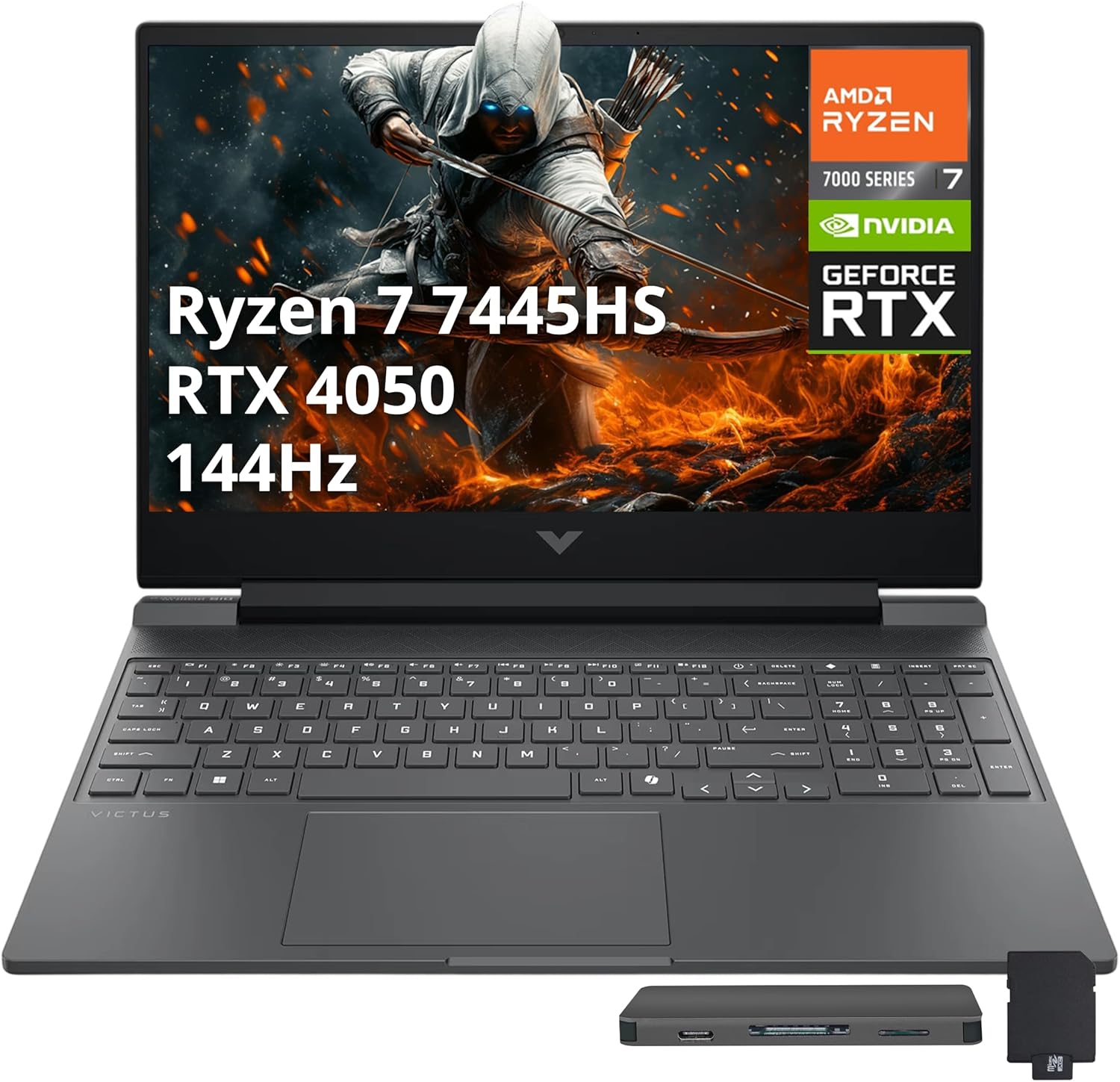 لپ تاپ اچ پی ویکتس 15 پردازنده  Ryzen 7-7445HS گرافیک  Geforce RTX 4050 6GBصفحه نمایش فول اچ دی 15.6 اینچ IPS