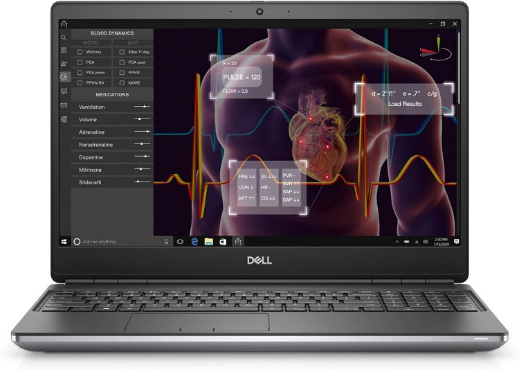 لپ تاپ استوک دل مدل Precision 7750 پردازنده i7 نسل 10 حافظه 16GB ظرفیت 512GB SSD کارت گرافیکی RTX 5000 16GB صفحه نمایش فول اچ دی 17.3 اینچ