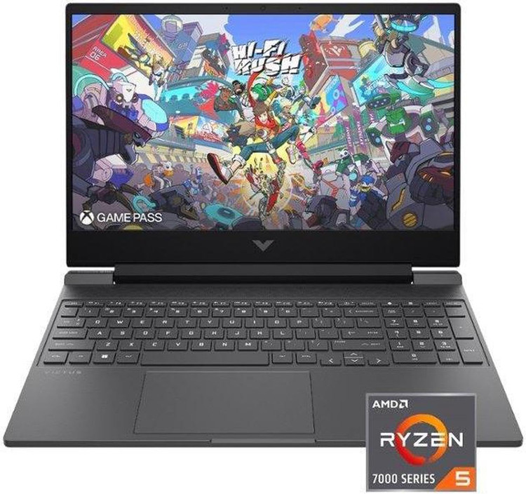 لپ تاپ اچ پی ویکتس 15 پردازنده Ryzen 5-7535HS حافظه 8GB DDR5 ظرفیت 512GB SSD گرافیک 4GB RTX 6550M صفحه نمایش فول اچ دی 15.6 اینچ
