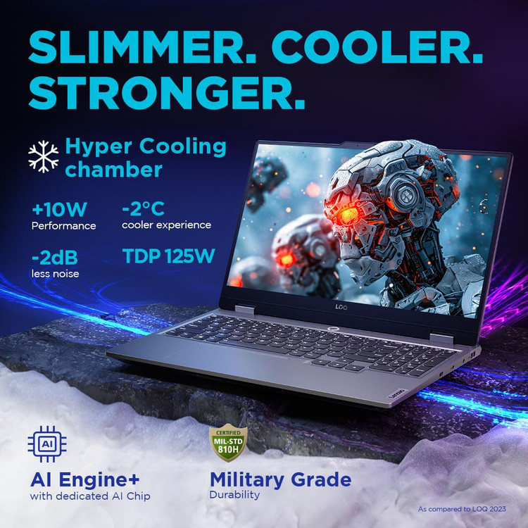 لپ تاپ لنوو LOQ پردازنده i7 نسل 13 حافظه 24GB ظرفیت 512GB SSD گرافیک 6GB Nvidia RTX 3050 صفحه نمایش فول اچ دی 15.6 اینچ
