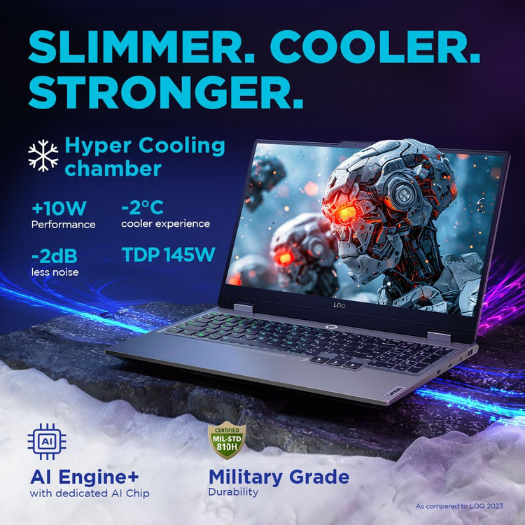 لپ تاپ لنوو LOQ 15 Gaming پردازنده i7 نسل 13 حافظه 24GB DDR5ظرفیت 512GB SSD گرافیک 8GB RTX 4060 صفحه نمایش فول اچ دی 15.6 اینچ 144Hz